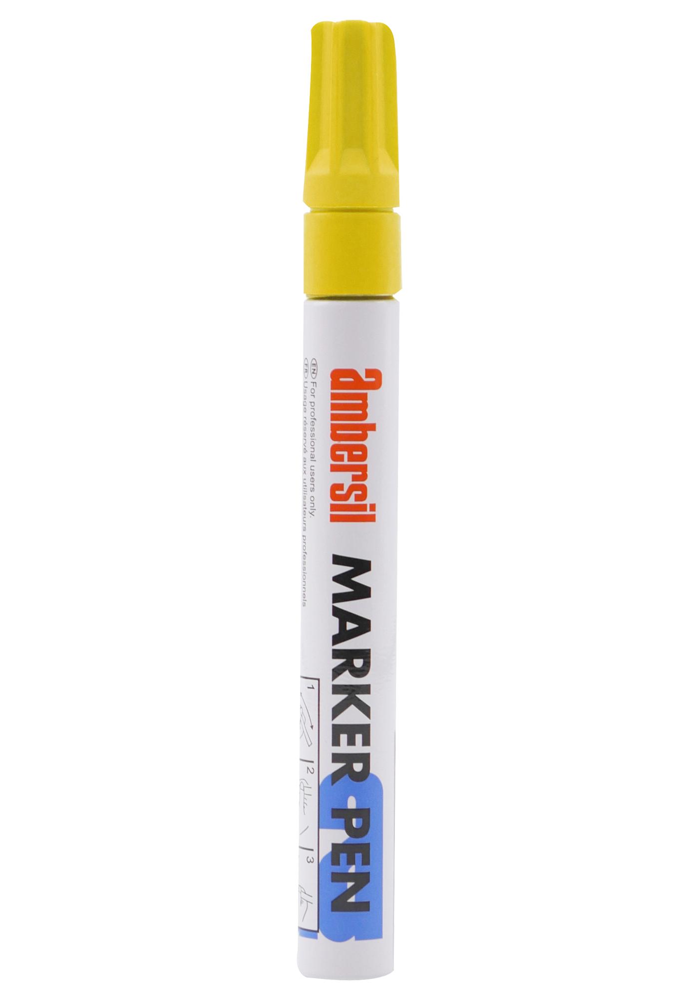 Ambersil Marker Pen Yellow, 3Mm Coating, Paint, Pen, Yellow, 0.0215G