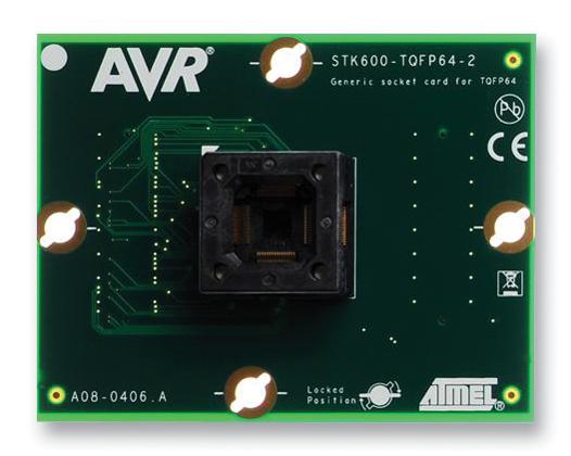 Microchip Atstk600-Sc14 Card, Atstk600, 0.5Mm Pitch, 64Qfp