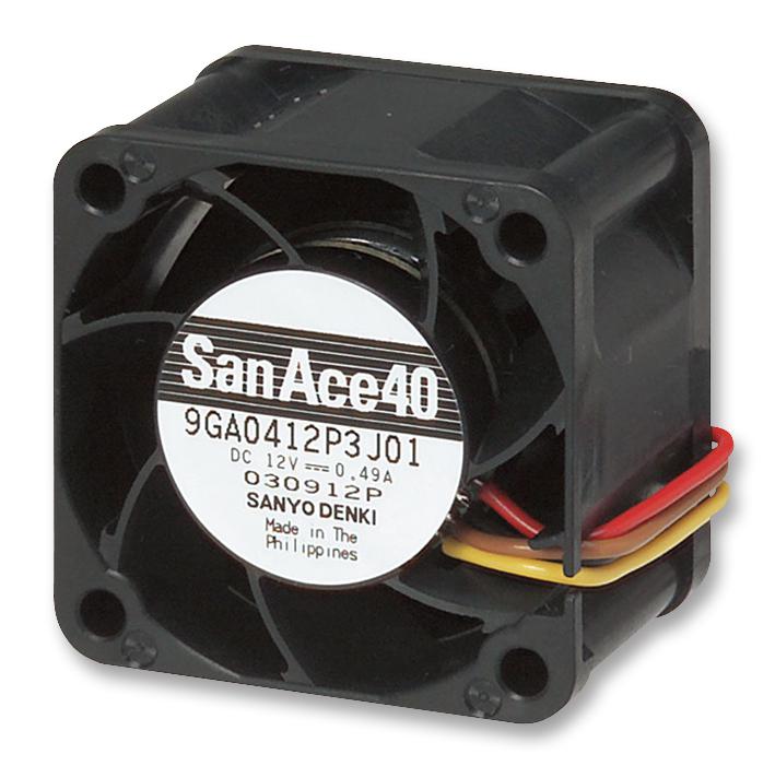 Sanyo Denki 9Ga0412P3J01 Fan,  Low Power,  40X28Mm, 12V