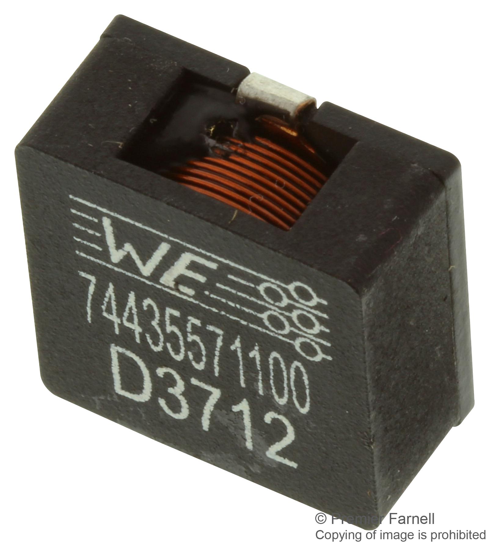 Wurth Elektronik 744314101 Inductor, 10Uh 20%, 3.5A, Hi Current