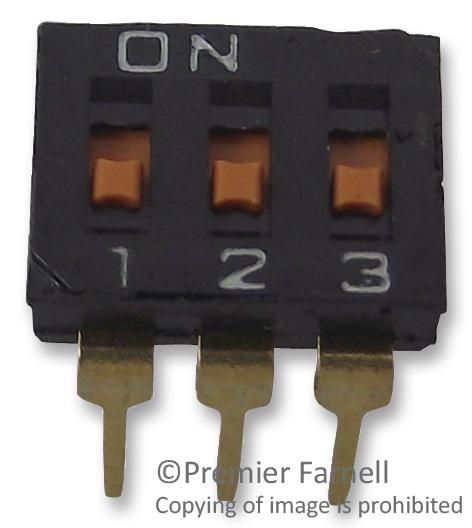 Omron Electronic Components A6T3101 Switch, Dip, 3 Way, Unsealed