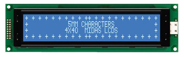 Midas Displays Mc44005A6W-Bnmlw-V2 Display, Alphanumeric, 40X4, White