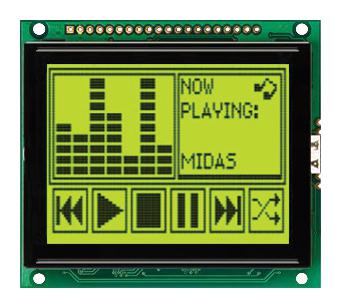 Midas Displays Mc128064D6W-Sptly-V2 Display, Lcd Graphic, 128X64, Stn