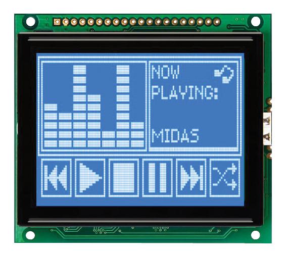 Midas Displays Mc128064D6W-Bnmlw-V2 Display, Lcd Graphic, 128X64, Bstn