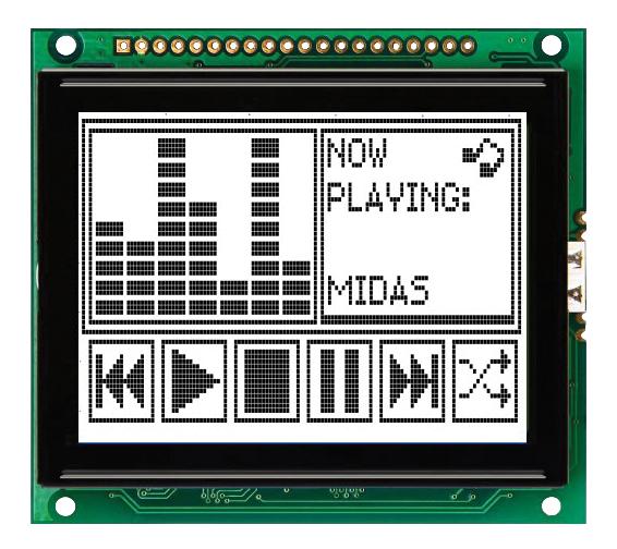 Midas Displays Mc128064B6W-Fptlw-V2 Display, Lcd Graphic, 128X64, Fstn