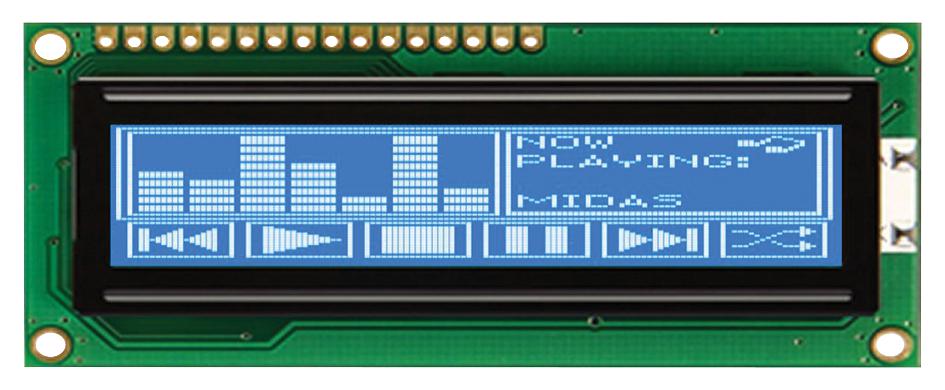 Midas Displays Mc144032B6Wcb-Bnmlw Lcd, 144X32 Neg Stn, W B/l, Chinese