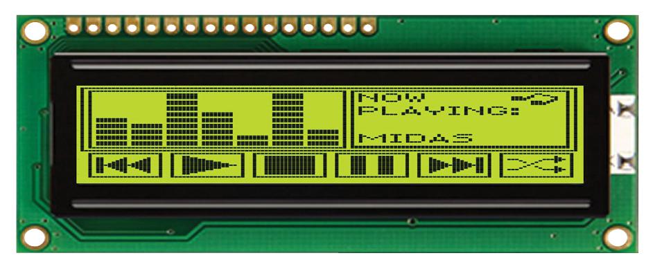 Midas Displays Mc144032B6Wcb-Sptly Lcd, 144X32, Stn, Y/gn B/l, Chinese