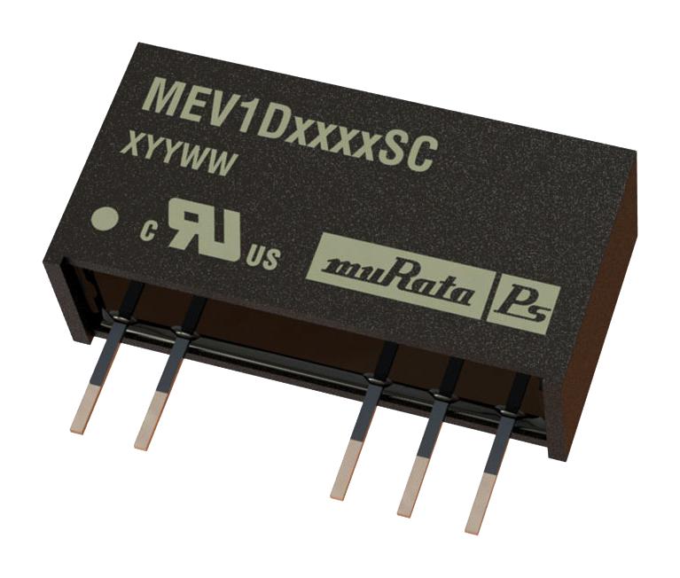 Murata Power Solutions Mev1D0505Sc Dc/dc, 1W 5V To +/-5V Sip, 3Kvdc Iso