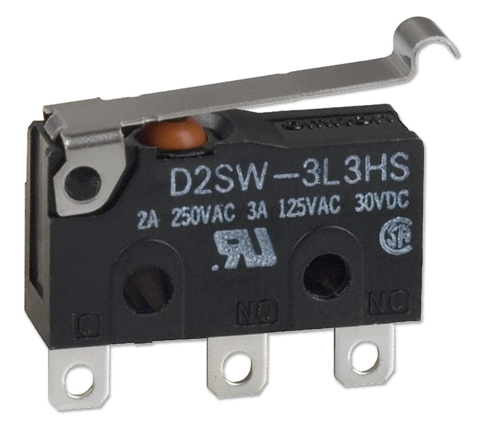 Omron Electronic Components D2Sw-P2L3H By Omz Microsw, Spdt, 2A, 250Vac, Solder