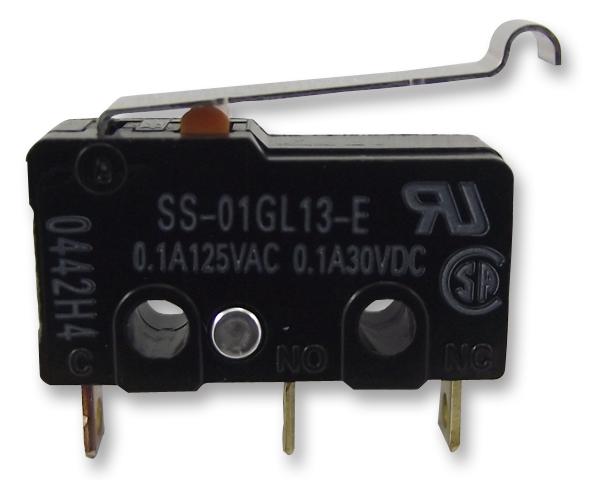 Omron Electronic Components Ss-01Gl13P By Omz Microsw, Spdt, 0.1A, 125Vac, Solder