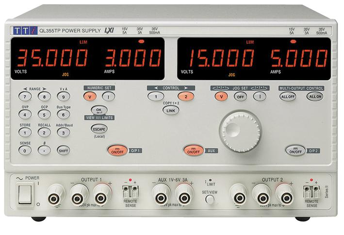 Aim-Tti Instruments Ql355T. Power Supply, 3Ch, 35V, 5A, Adjustable