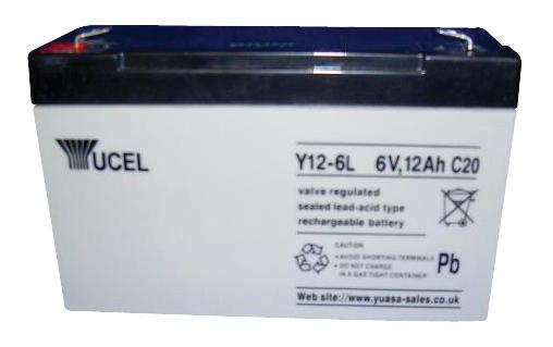 Yuasa Y12-6L Battery,lead Acid,12Ah,6V