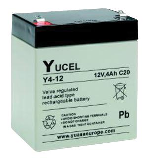 Yuasa Y4-12 Battery,lead Acid,4Ah,12V