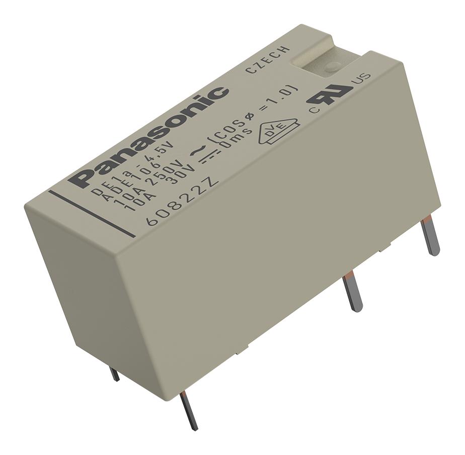 Panasonic De1A-12V Power Relay, Spst-No, 12Vdc, 10A, Thd