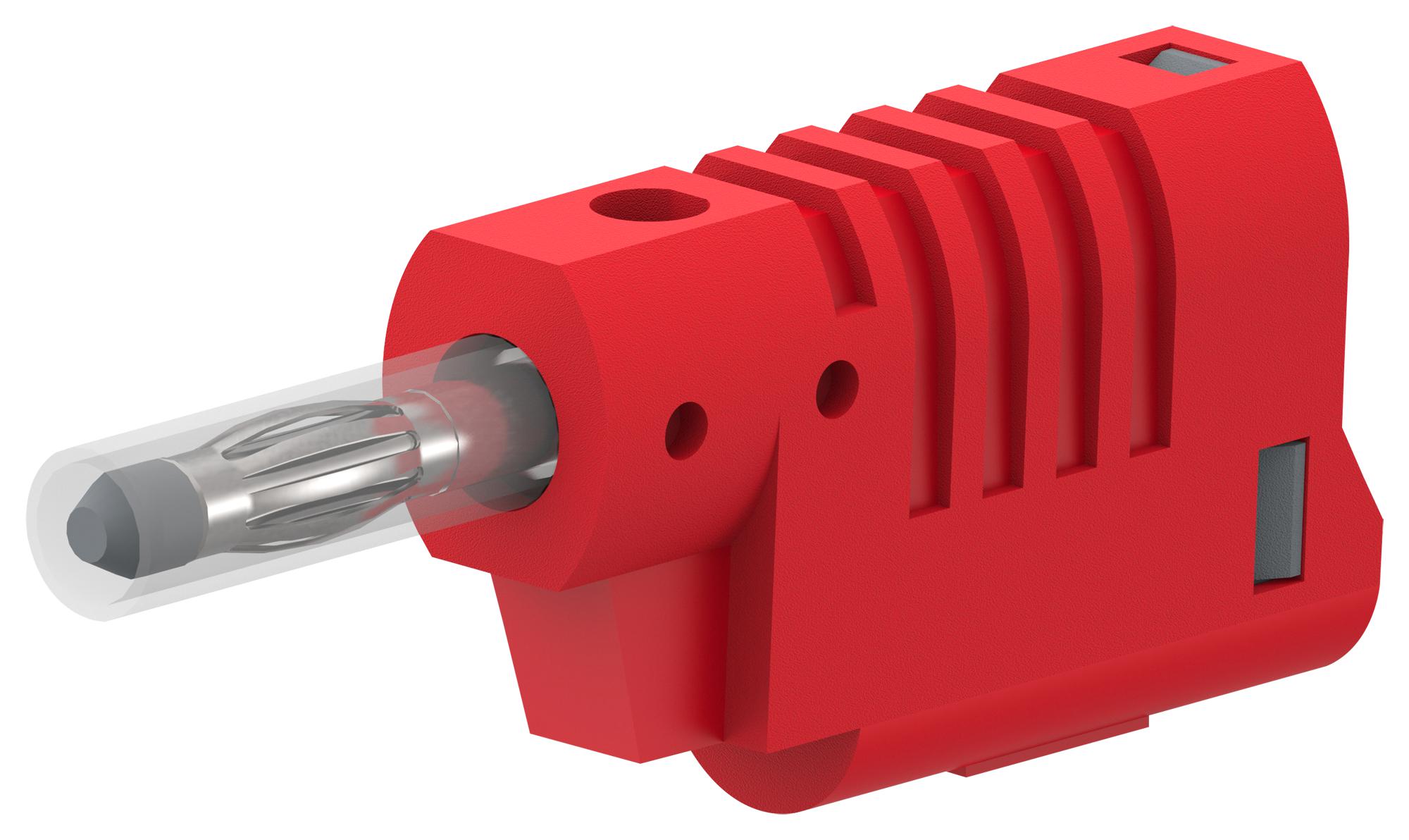 Multicomp Pro 76-1650 Retractile Plug, 36A, Screw, Red