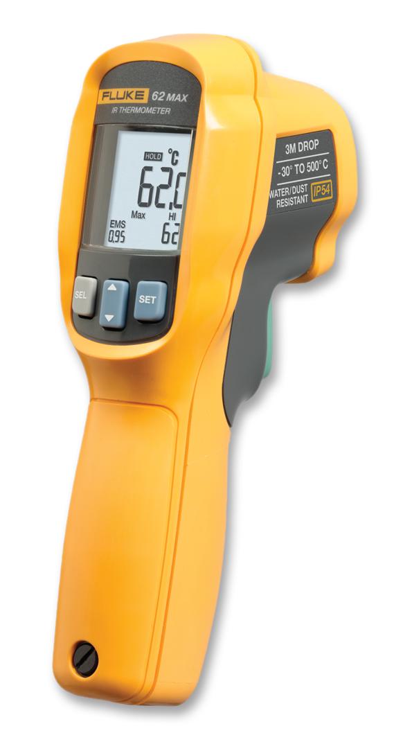 Fluke Fluke 62 Max Thermometer, Ir, -30 Deg To 500 Deg