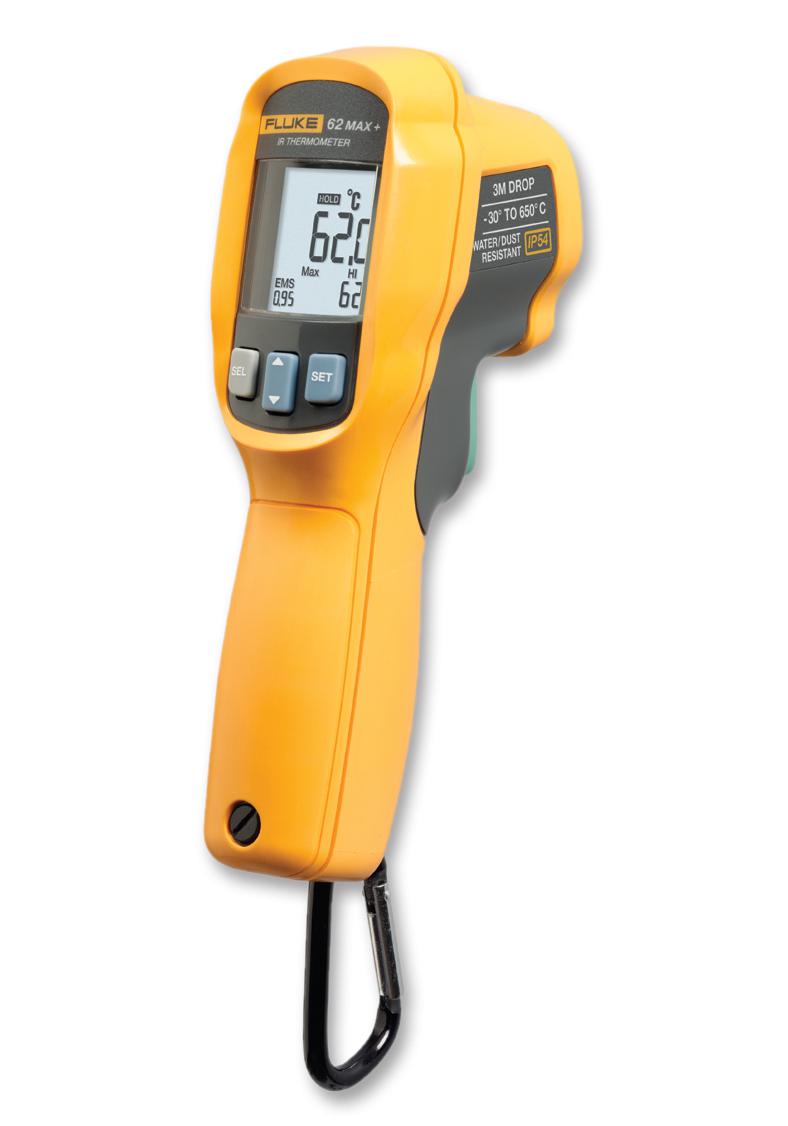 Fluke Fluke 62 Max+ Thermometer, Ir, -30 Deg To 650 Deg