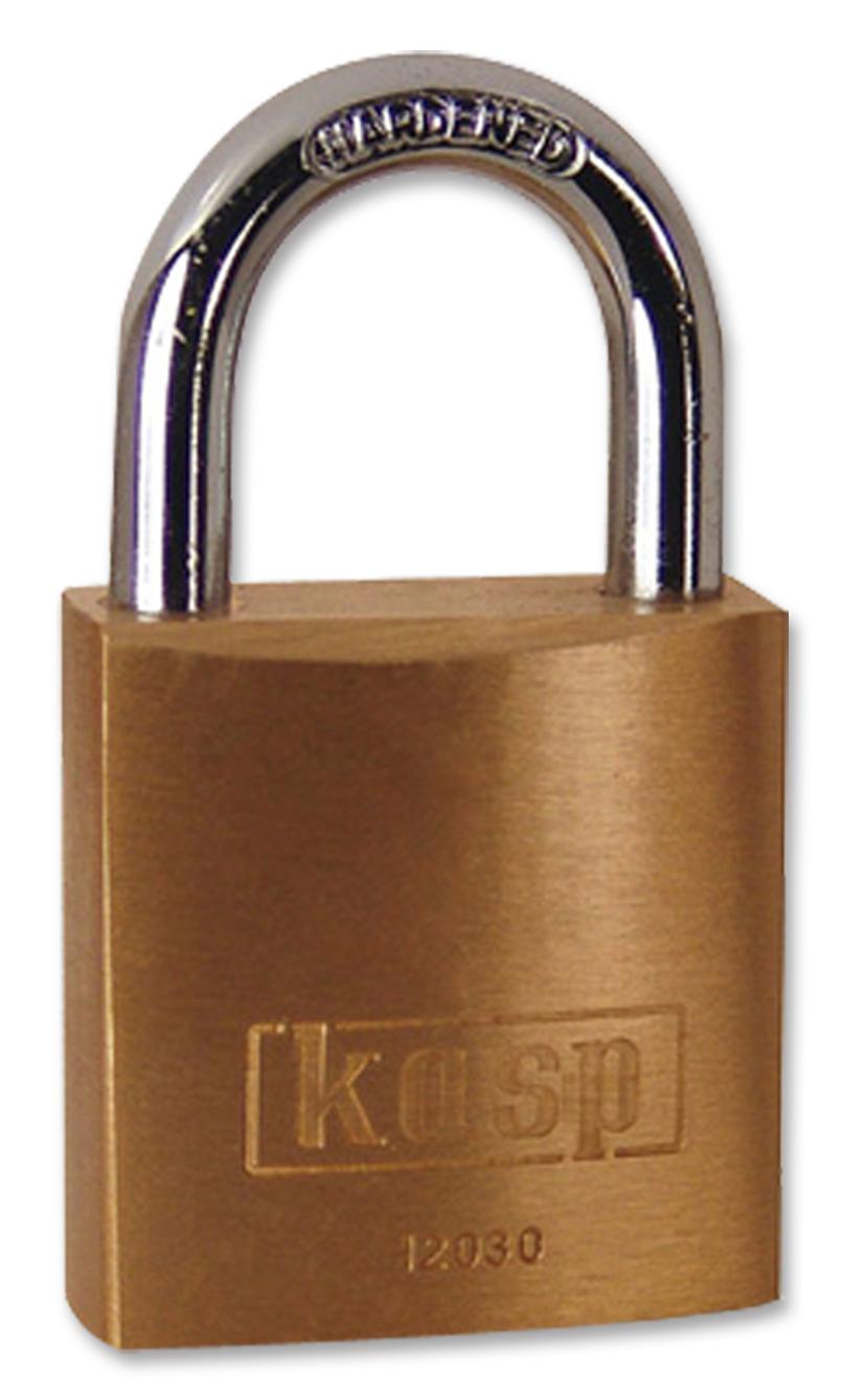 Kasp Security K12030 Padlock, Brass, 30Mm