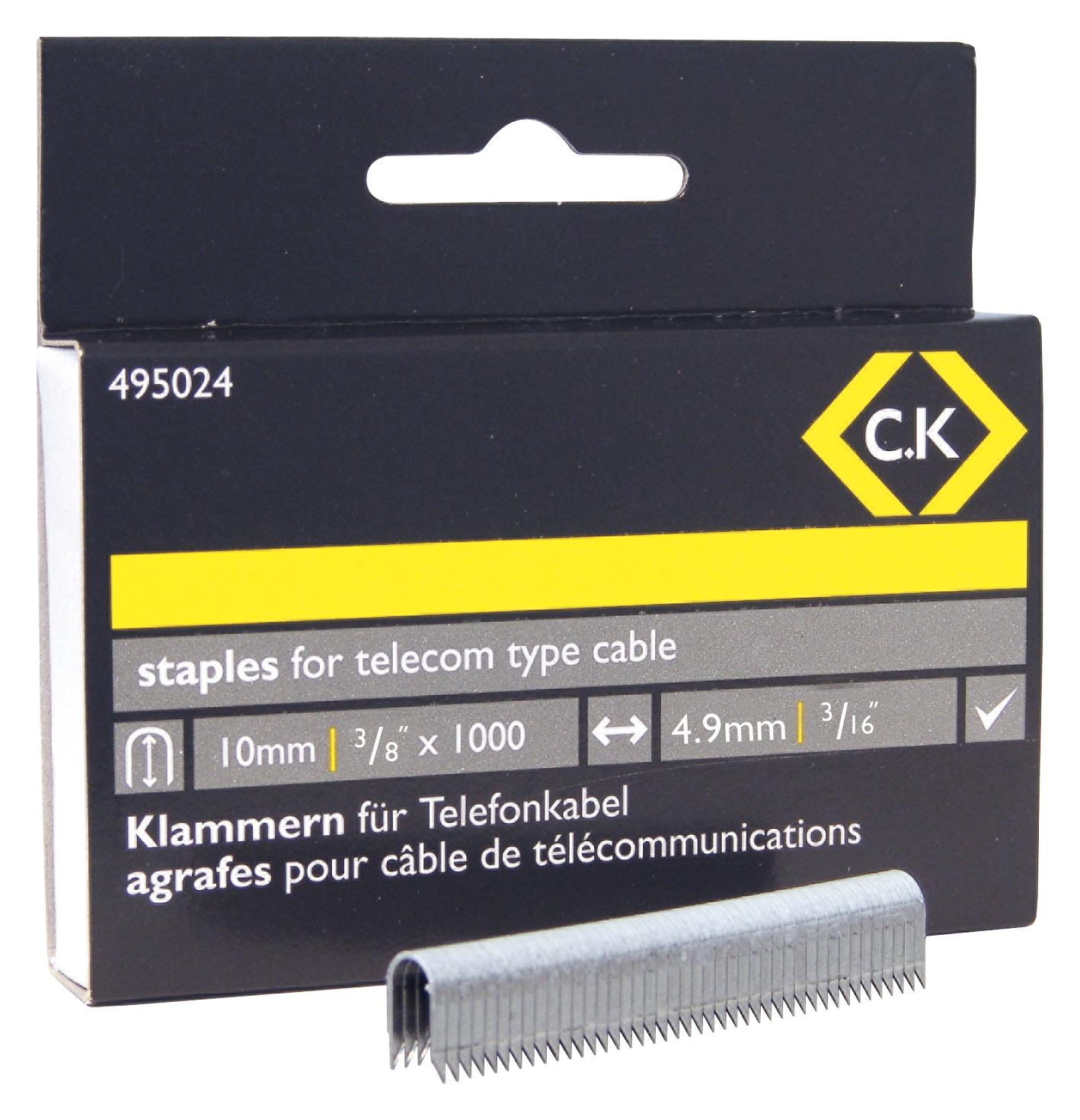 Ck Tools 495024 Stapes, 4.5X10Mm, Pk1000