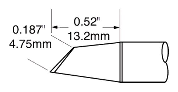 Metcal Stv-Drh440A Tip, Soldering, Drag, 4Mm