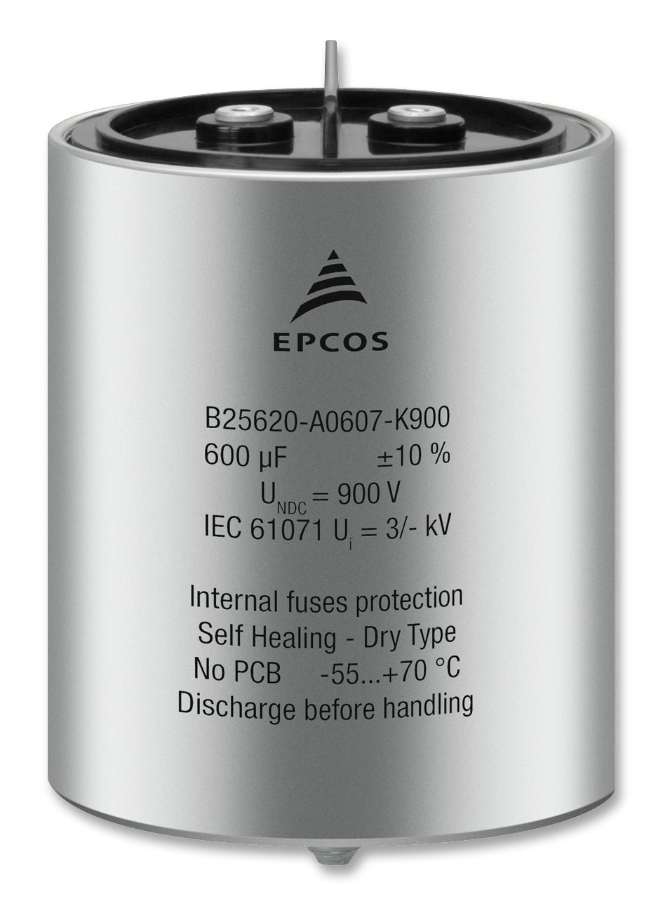 Epcos B25620B0118K883 Cap, 1100Uf, 900V, Film, Screw