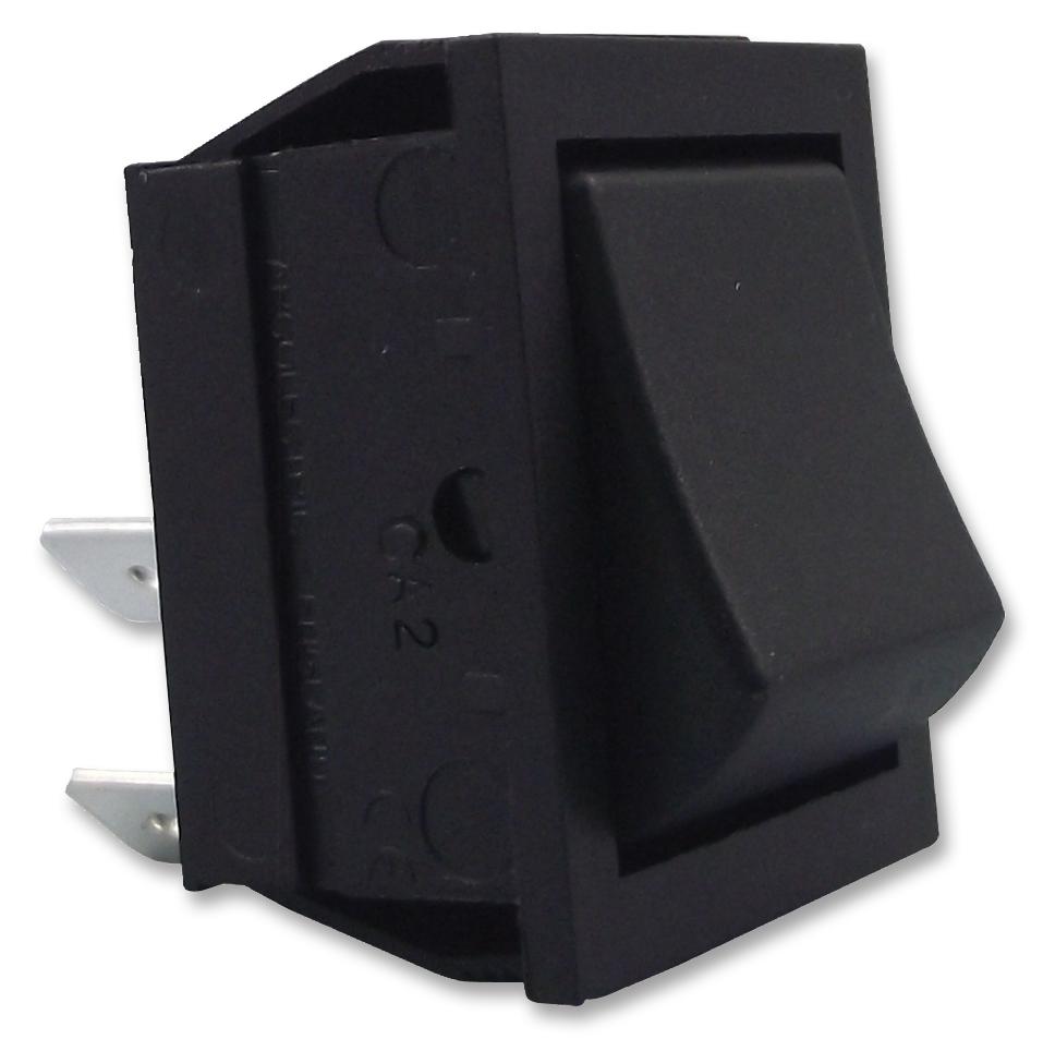 Arcolectric (Bulgin Limited) C1350Vq0/1Blk Rocker Switch, Dpst, Black, I/o