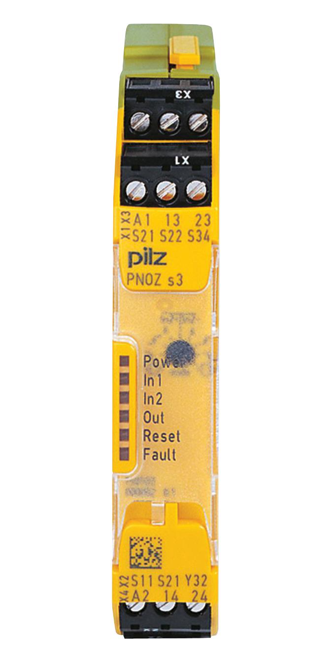 Pilz 750103 Relay, Safety, Dpst-No, 240Vac, 6A