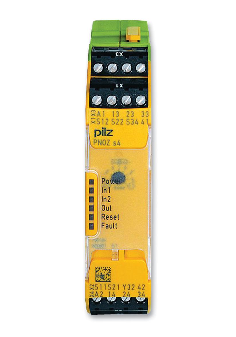 Pilz 751104 Relay, Safety, 3Pst-No, 240Vac, 6A