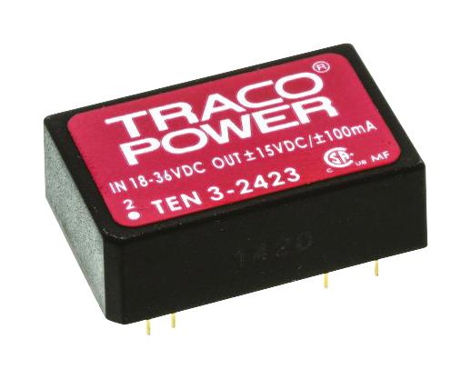 Traco Power Ten 3-2422 Dc/dc Converter, 2 O/p, 0.125A, 12V