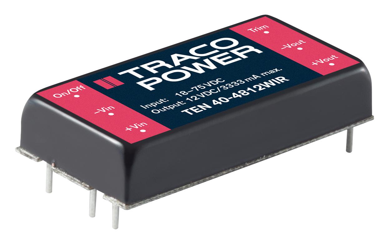 Traco Power Ten 40-2412Wir Dc/dc Converter, 1 O/p, 3.4A, 12V