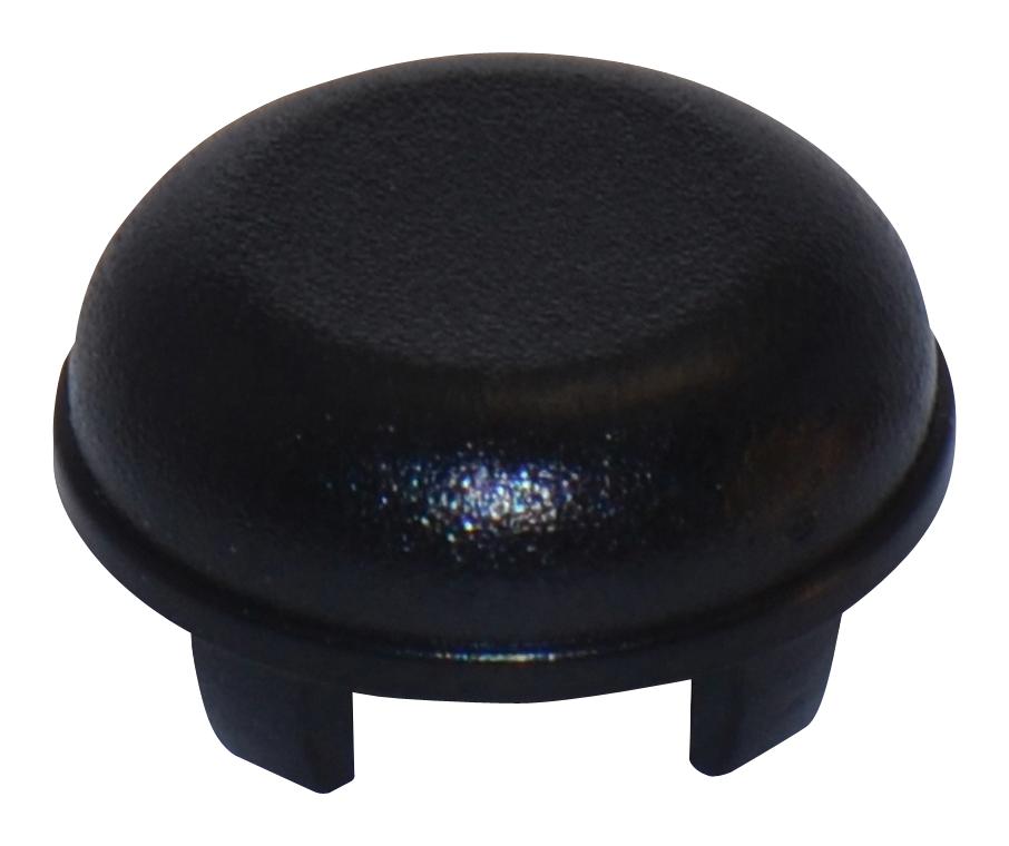 Multimec 1Js09 Cap, Switch, Round, 9.6Mm, Black