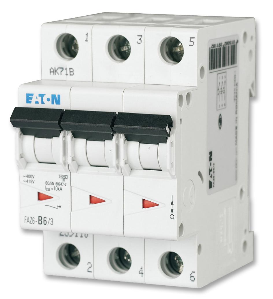 Eaton Moeller Faz6-C32/3 Circuit Breaker, 3 Pole, C Typ, 32A