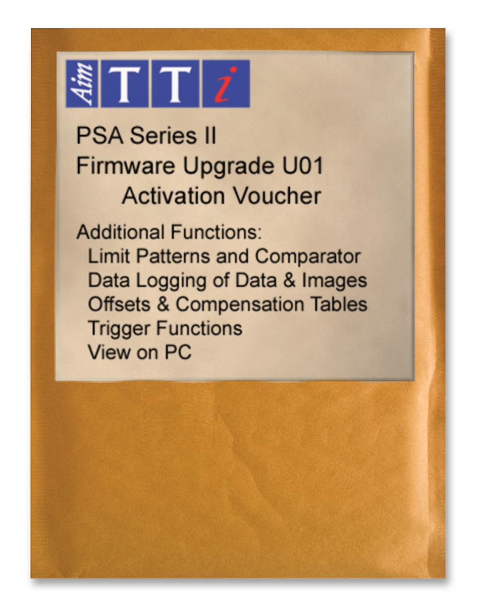 Aim-Tti Instruments Psa-U01 Software Upgrade, Psa S2