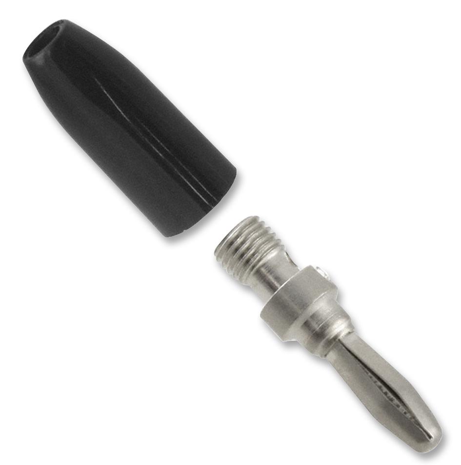 Johnson - Cinch Connectivity 108-0303-001 Banana Plug, 15A, Solderless, Black