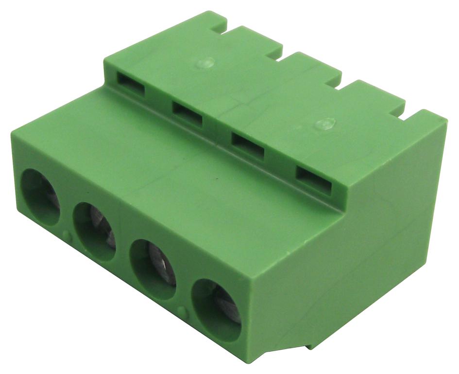 Camdenboss Ctb0708/4 Terminal Block, Wire To Brd, 4Pos, 12Awg