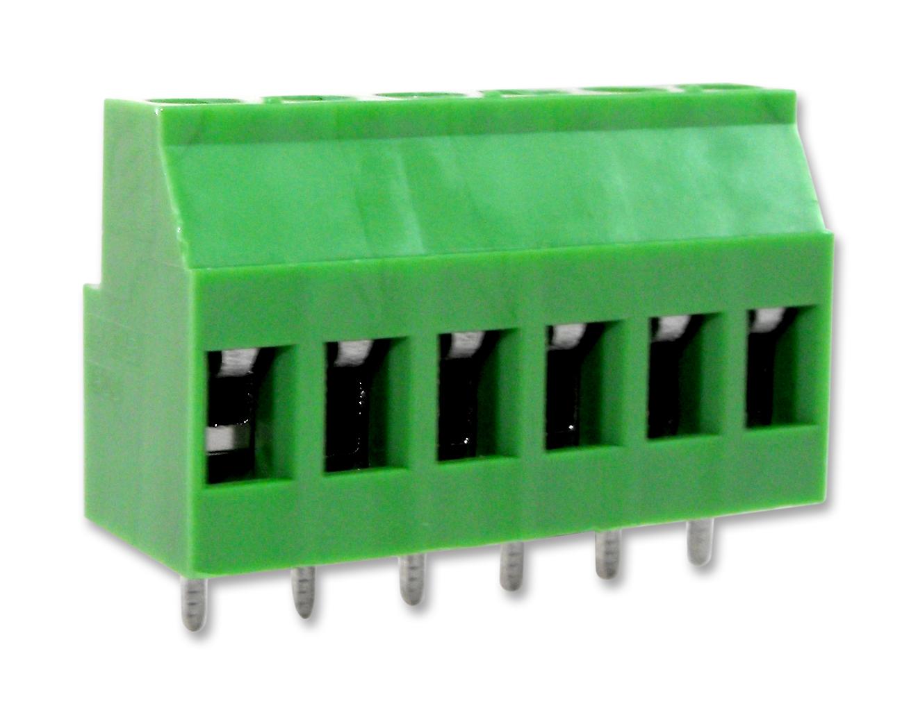 Camdenboss Ctb0708/6 Terminal Block, Wire To Brd, 6Pos, 12Awg