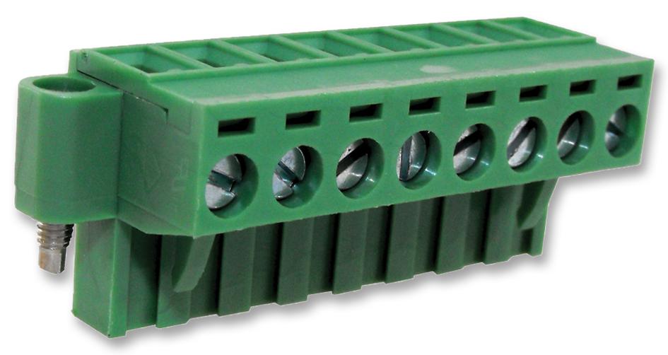 Camdenboss Ctb9200/8Fl Terminal Block, Pluggable, 8Pos, 12Awg