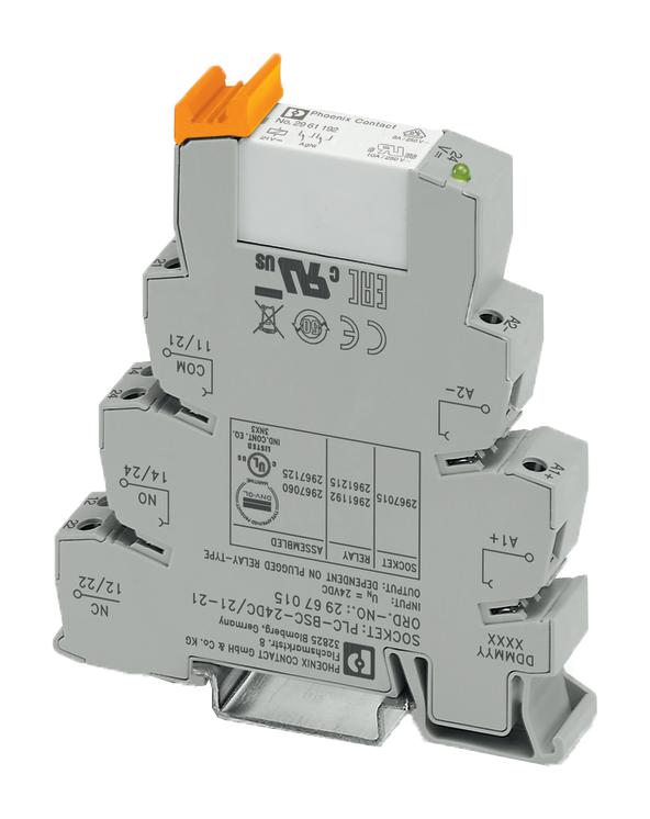 Phoenix Contact 2967060 Relay, Dpdt, 250Vac, 6A