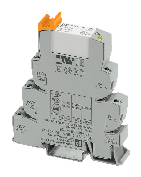 Phoenix Contact 2967073 Relay, Dpdt, 250Vac, 6A