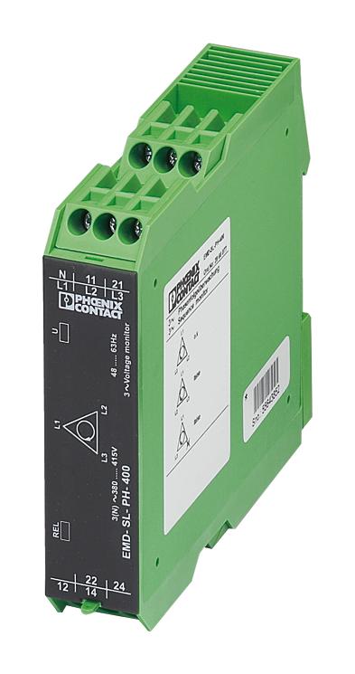 Phoenix Contact 2866077 Relay, Voltage Sensing, Dpdt, 400Vac