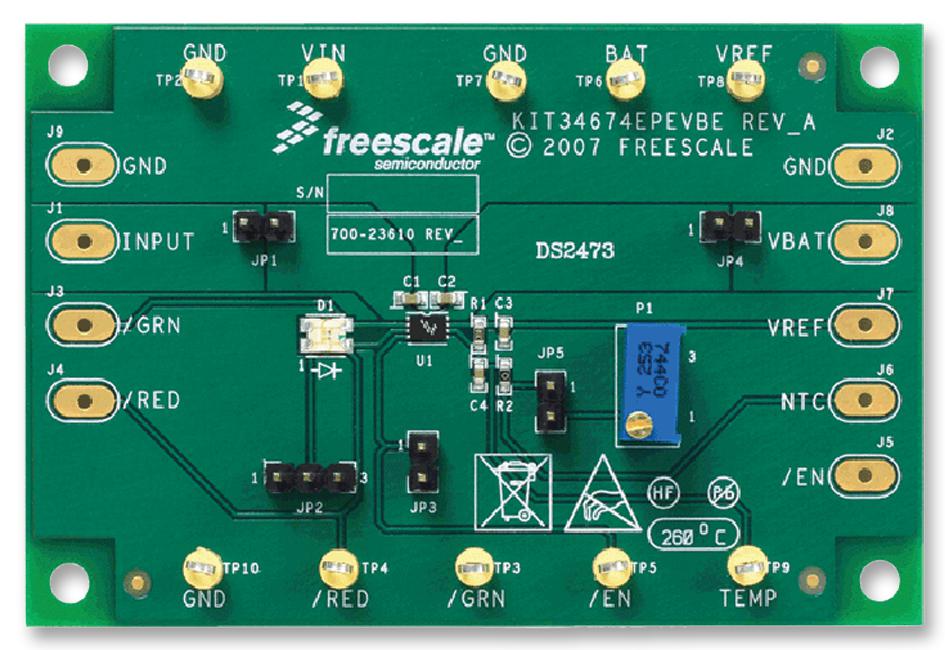 Nxp Kit34674Epevbe Evaluation Board, Battery Charger