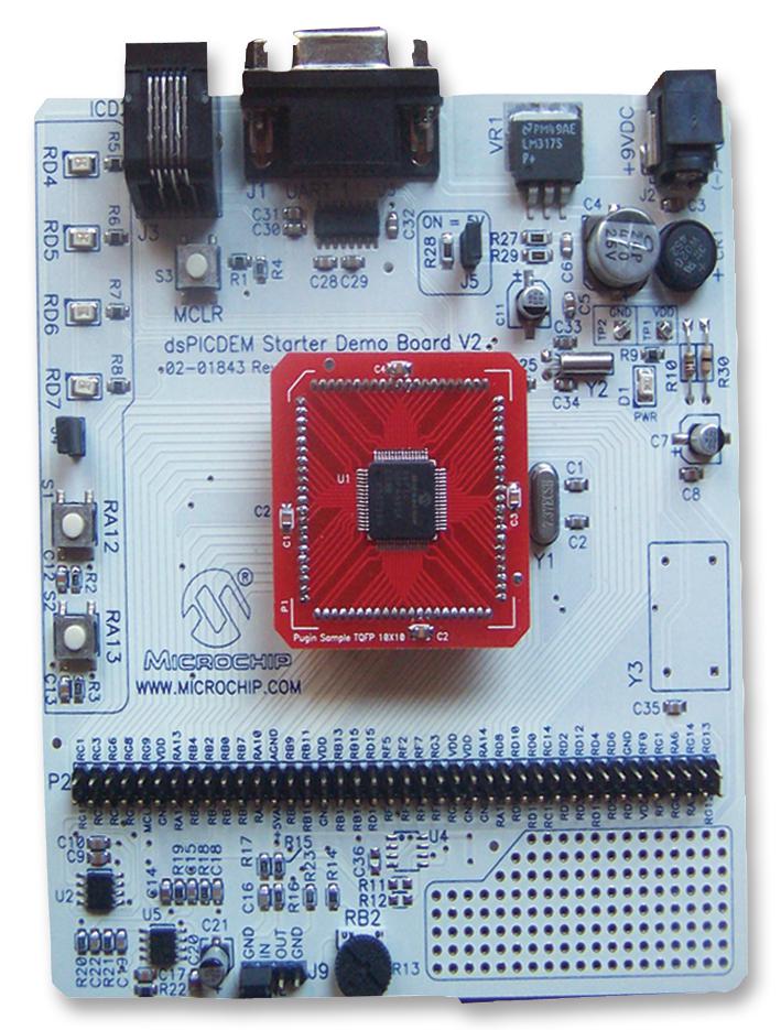 Microchip Dm300019 Dev Board, Dspic, 30F6014A, Dspic33F