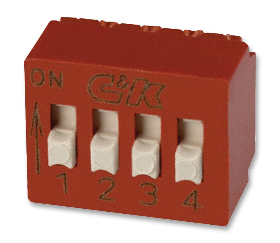 C&k Components Bd04Av Switch, 4 Way, Spst, Tht, R/a