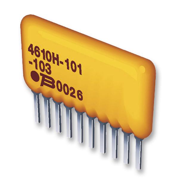 Bourns 4608X-101-331Lf Resistor, Array-7, 330 Ohm, 2%, Sip