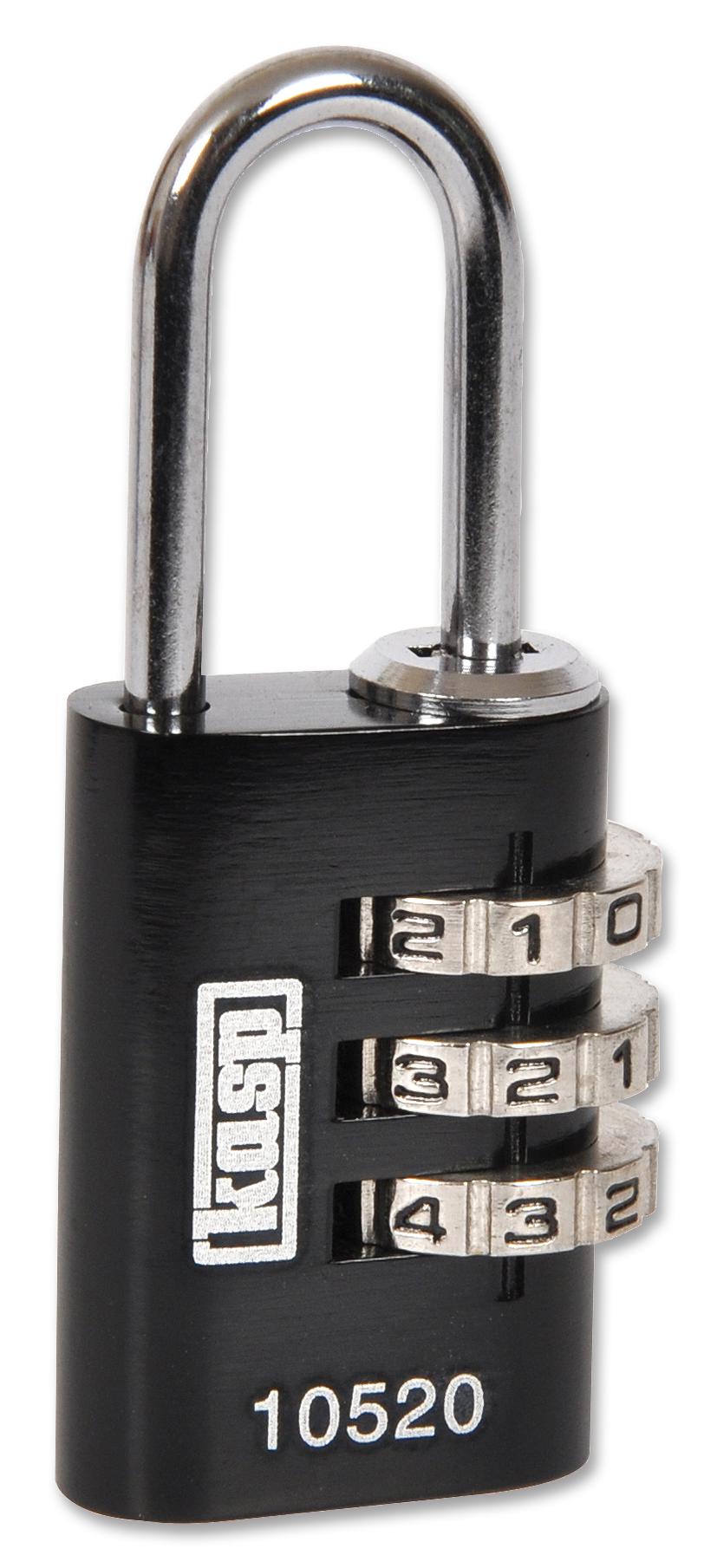 Kasp Security K10520Blad Lock, Combi, Aluminium, 20Mm, Black