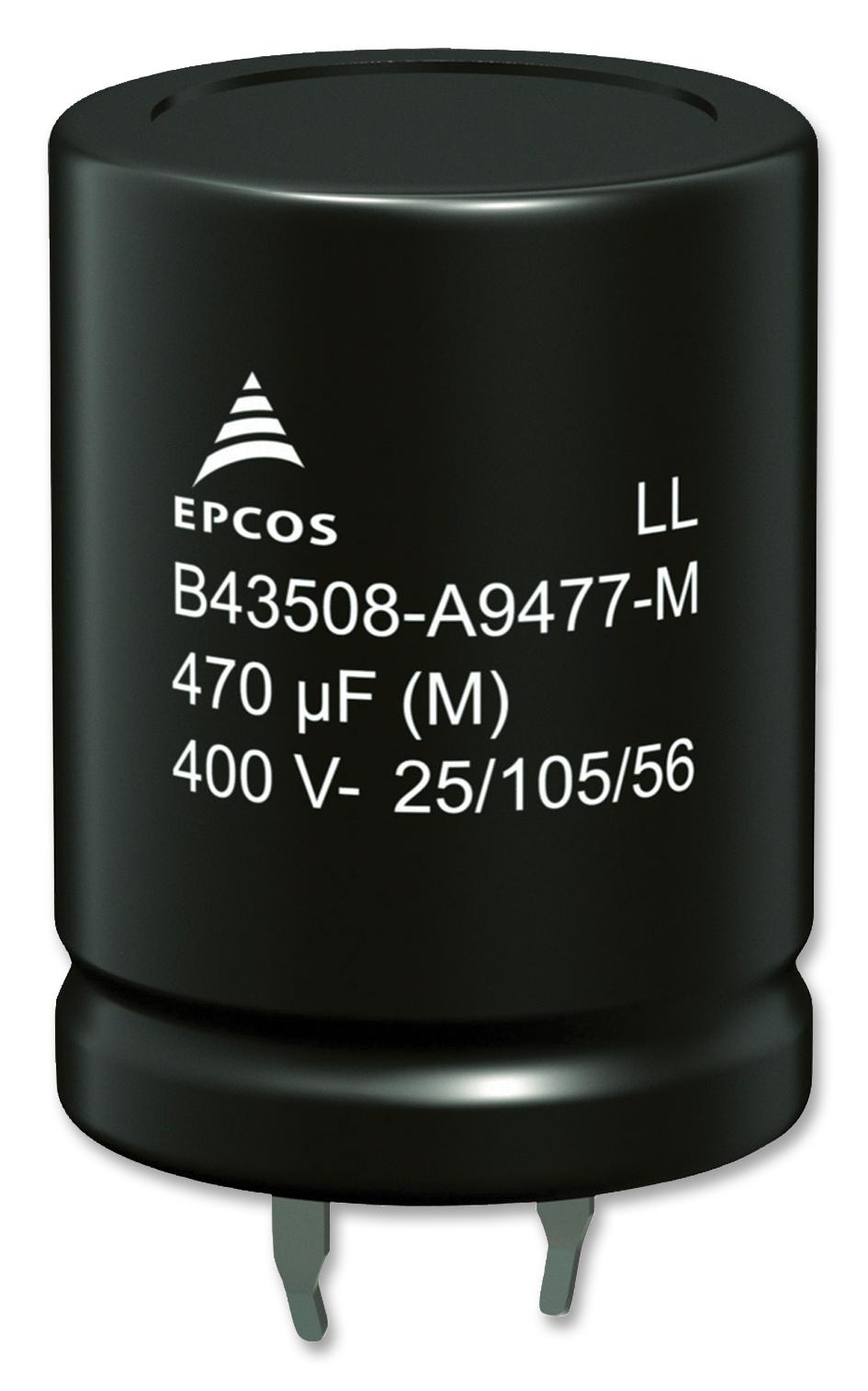 Epcos B43508B9687M000 Cap, 680Îf, 400V, Alu Elec, Snap-In