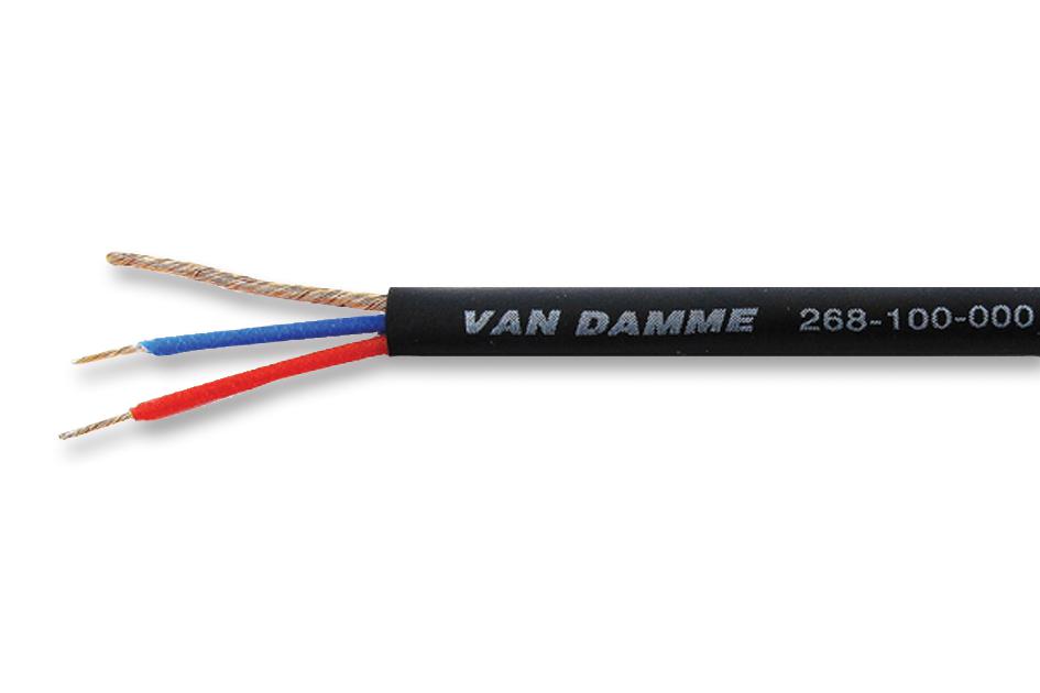 Van Damme 268-100-000 Cable, Twisted Pair, Black, Per M