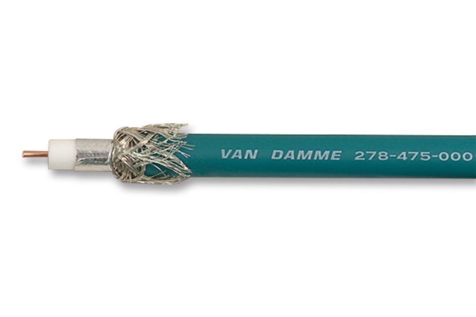 Van Damme 278-475-000 Coaxial Cable, Rg11/u, Blue, 100M