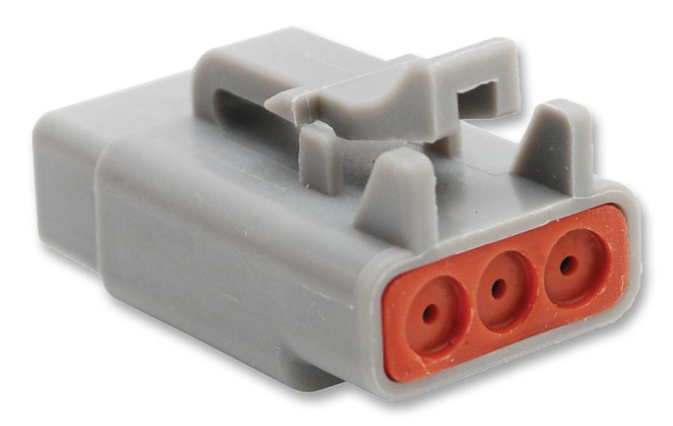 Amphenol Sine/tuchel Atm06-3S Connector Housing, Plug, 3 Way, Plastic