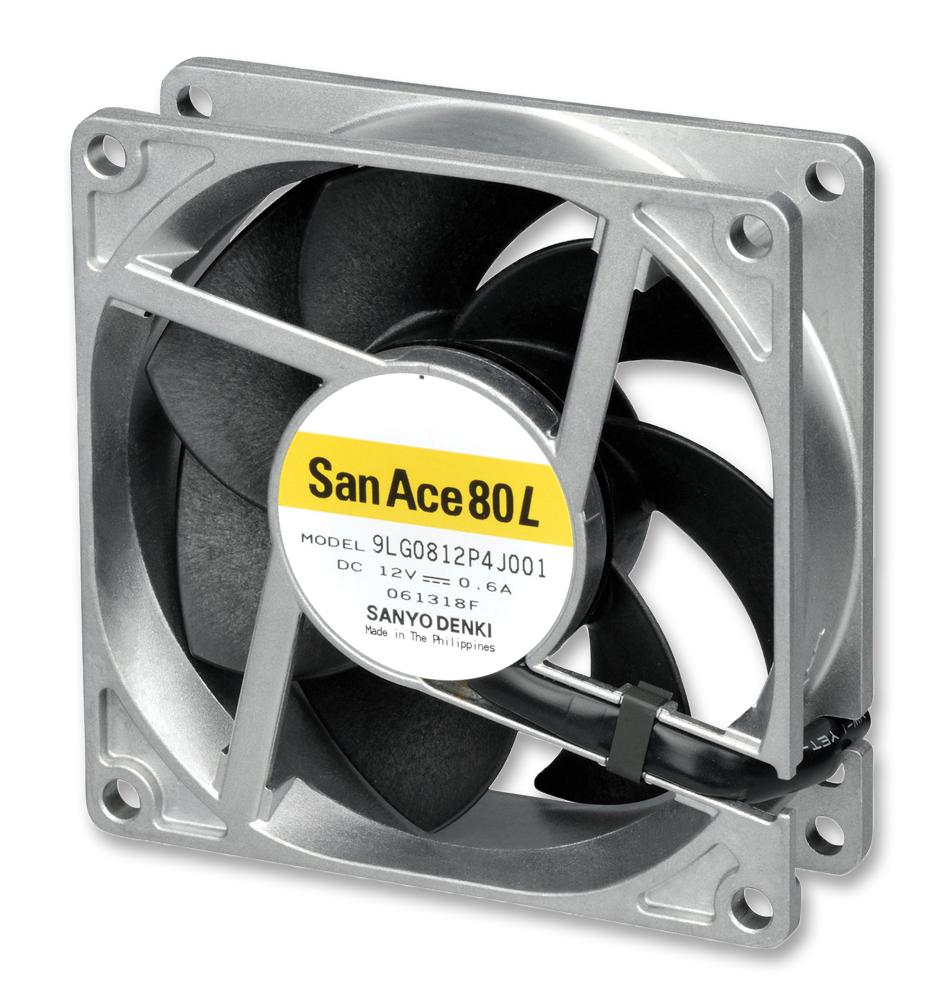 Sanyo Denki 9Lg0824P4G001 Fan, 80X80X25Mm, 24Vdc, 54.3Cfm, 43Dba